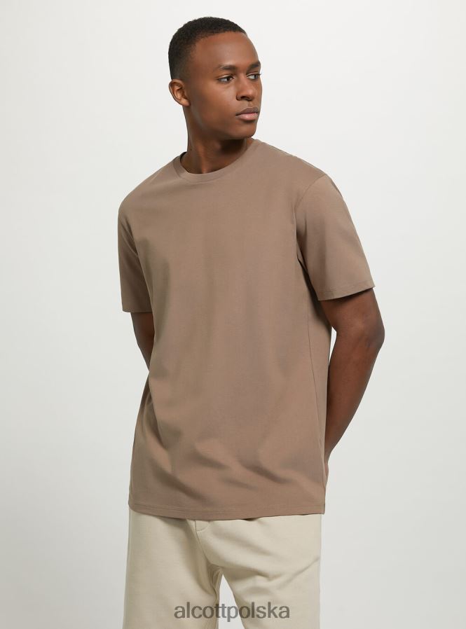 odzież Alcott bawełniana koszulka z okrągłym dekoltem bk1 czarny mężczyźni 2TXFF6681