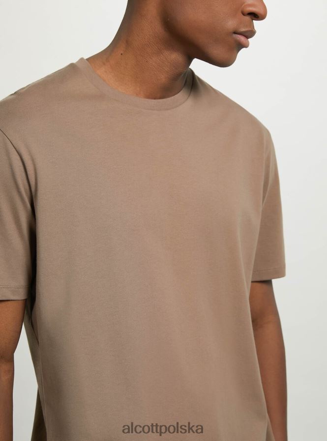 odzież Alcott bawełniana koszulka z okrągłym dekoltem bk1 czarny mężczyźni 2TXFF6681