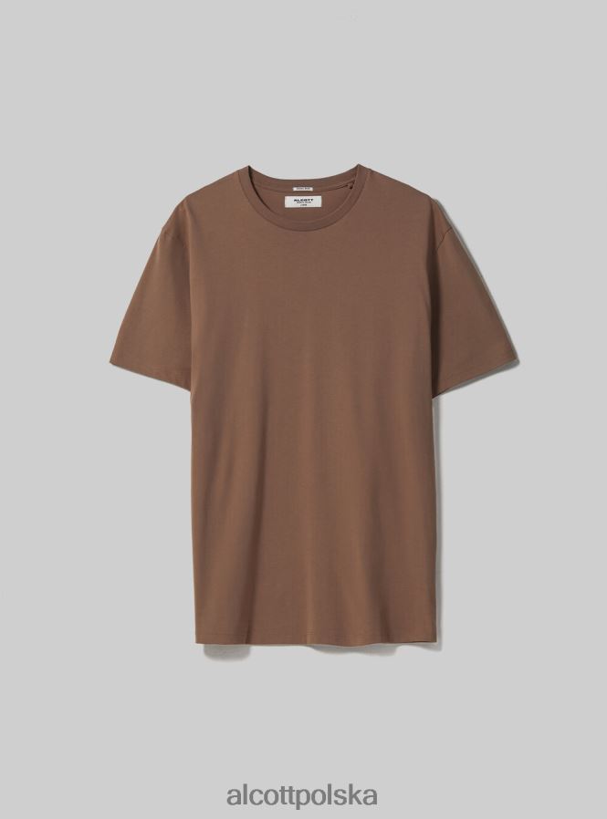 odzież Alcott bawełniana koszulka z okrągłym dekoltem bk1 czarny mężczyźni 2TXFF6681