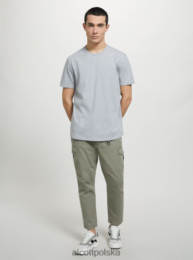 odzież Alcott bawełniana koszulka z okrągłym dekoltem bk1 czarny mężczyźni 2TXFF6687