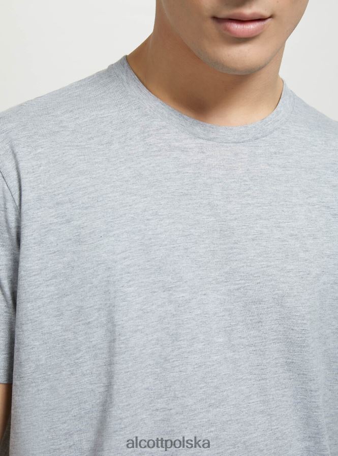 odzież Alcott bawełniana koszulka z okrągłym dekoltem bk1 czarny mężczyźni 2TXFF6687