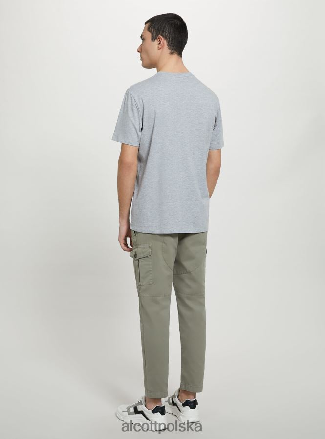 odzież Alcott bawełniana koszulka z okrągłym dekoltem bk1 czarny mężczyźni 2TXFF6687