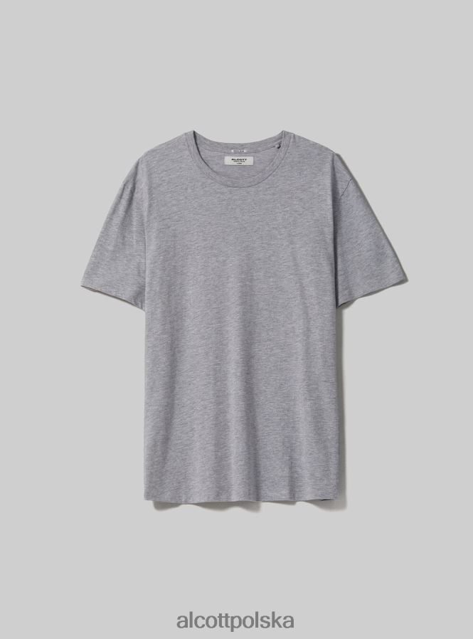 odzież Alcott bawełniana koszulka z okrągłym dekoltem bk1 czarny mężczyźni 2TXFF6687