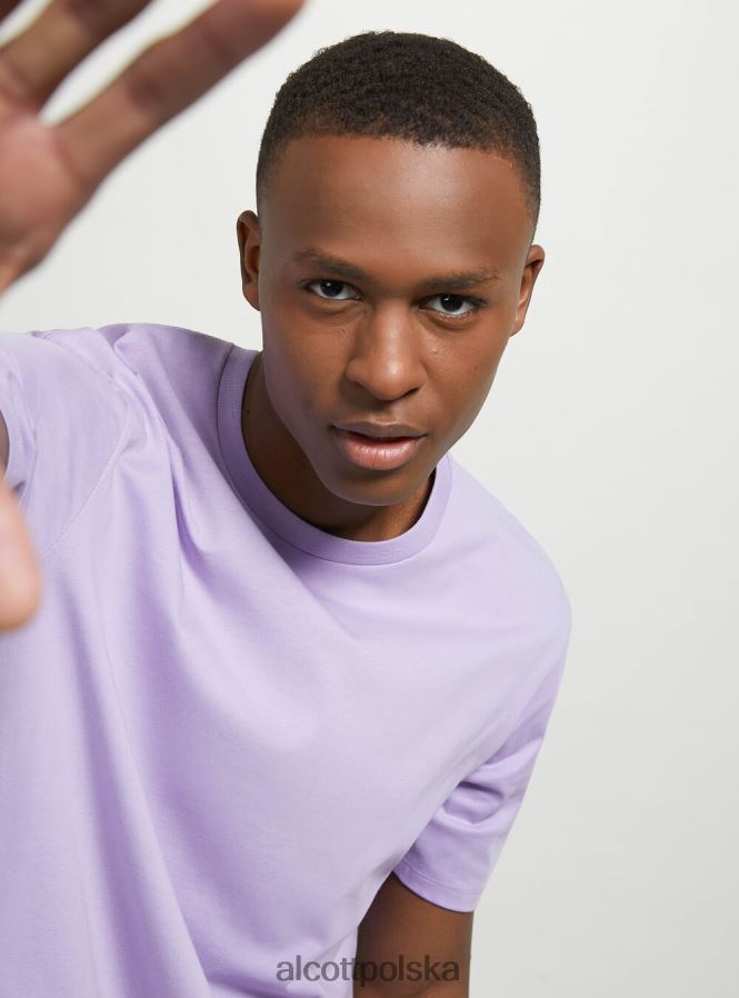 odzież Alcott bawełniana koszulka z okrągłym dekoltem bk1 czarny mężczyźni 2TXFF6742