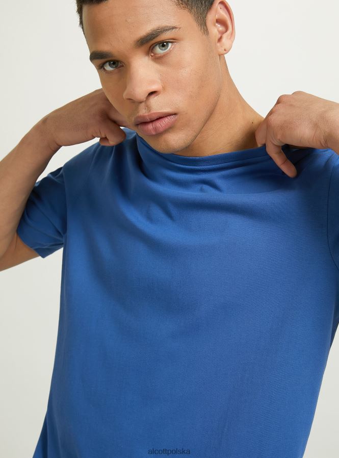 odzież Alcott bawełniana koszulka z okrągłym dekoltem bk1 czarny mężczyźni 2TXFF6791