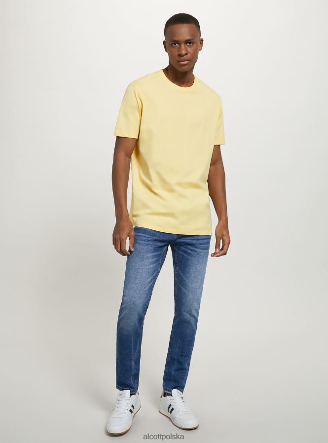 odzież Alcott bawełniana koszulka z okrągłym dekoltem bk1 czarny mężczyźni 2TXFF6792