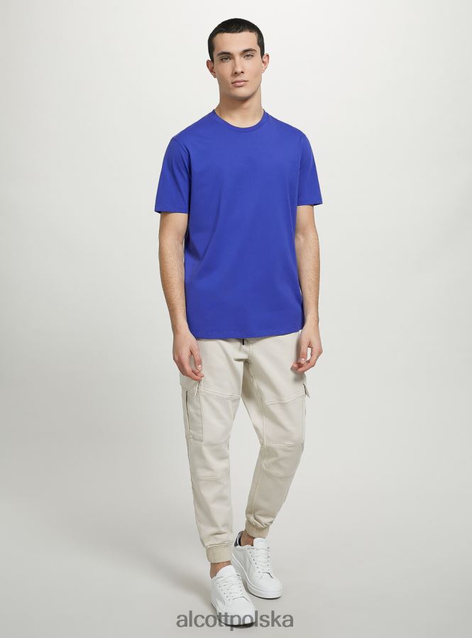 odzież Alcott bawełniana koszulka z okrągłym dekoltem bk1 czarny mężczyźni 2TXFF6933