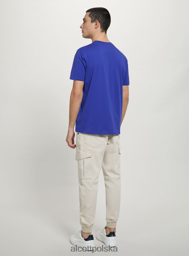 odzież Alcott bawełniana koszulka z okrągłym dekoltem bk1 czarny mężczyźni 2TXFF6933