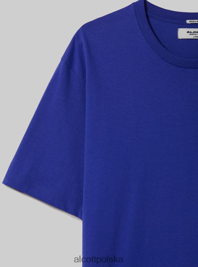 odzież Alcott bawełniana koszulka z okrągłym dekoltem bk1 czarny mężczyźni 2TXFF6933