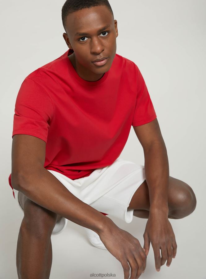 odzież Alcott bawełniana koszulka z okrągłym dekoltem bk1 czarny mężczyźni 2TXFF6963