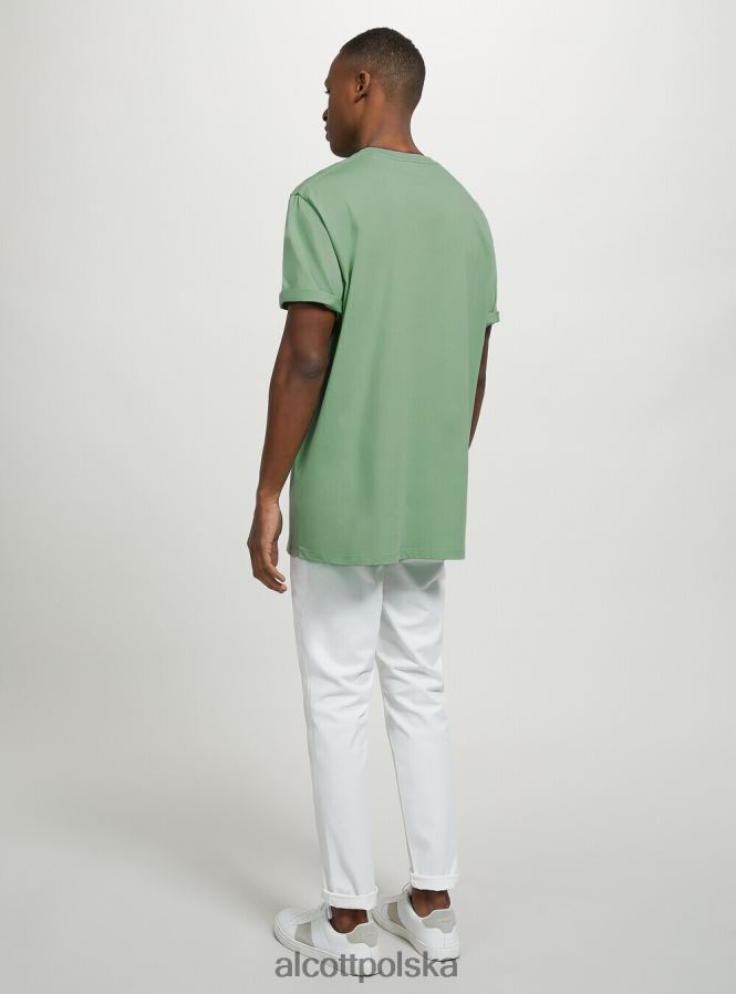 odzież Alcott bawełniana koszulka z okrągłym dekoltem wh2 biały mężczyźni 2TXFF6930