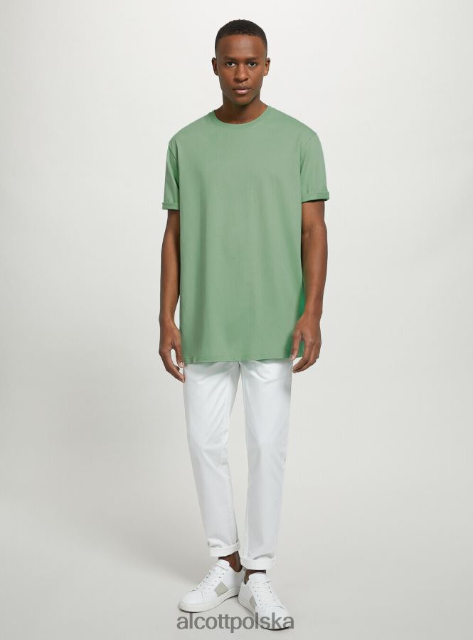 odzież Alcott bawełniana koszulka z okrągłym dekoltem wh2 biały mężczyźni 2TXFF6930