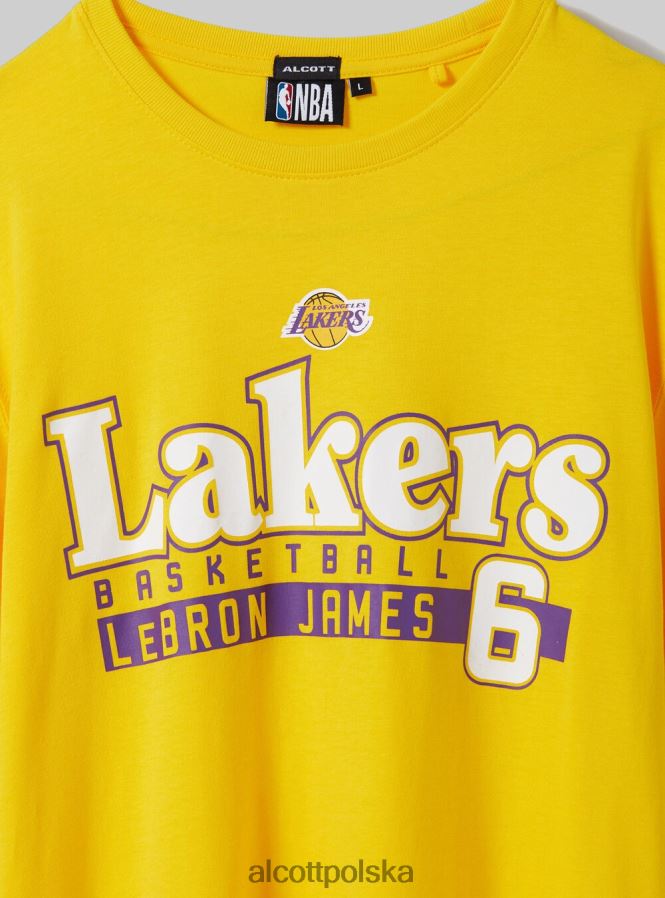 odzież Alcott koszulka NBA tak, żółty średni mężczyźni 2TXFF61034