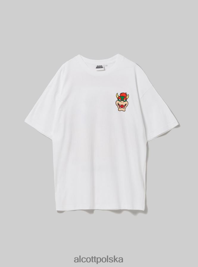 odzież Alcott koszulka Super Mario w3 biały mężczyźni 2TXFF6673