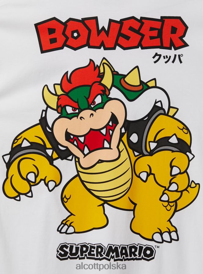 odzież Alcott koszulka Super Mario w3 biały mężczyźni 2TXFF6673