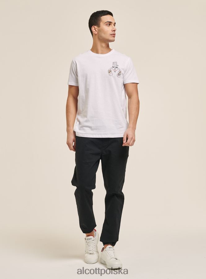 odzież Alcott koszulka popeye biały mężczyźni 2TXFF61007