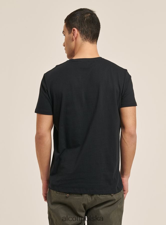 odzież Alcott koszulka popeye czarny mężczyźni 2TXFF6824