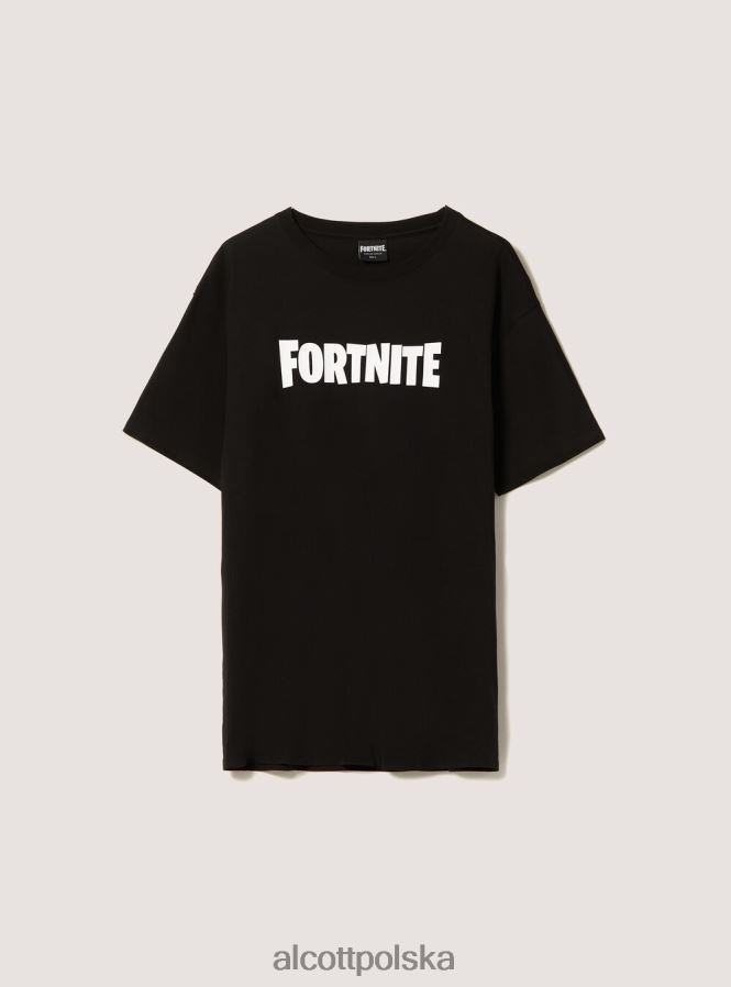 odzież Alcott koszulka z Fortnite'a czarny mężczyźni 2TXFF6793