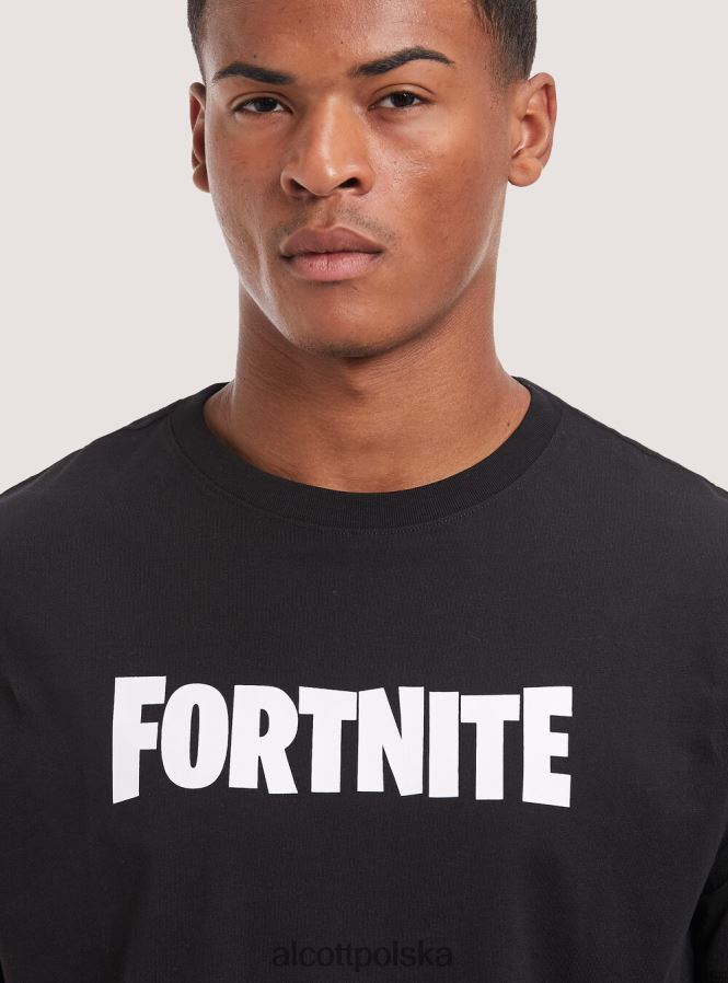 odzież Alcott koszulka z Fortnite'a czarny mężczyźni 2TXFF6793