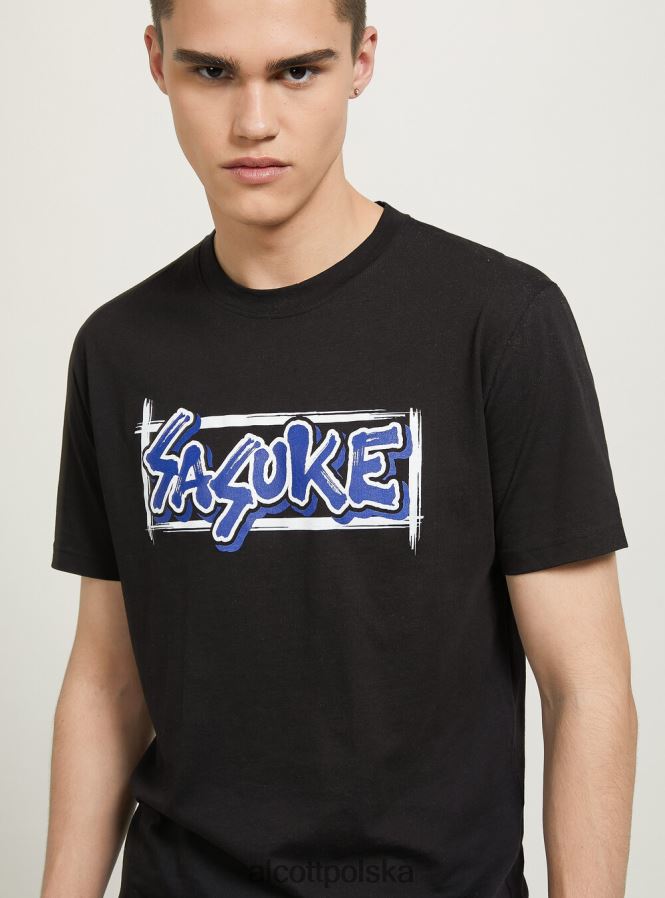 odzież Alcott koszulka z Naruto bk1 czarny mężczyźni 2TXFF6648