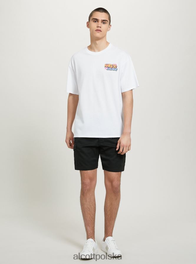 odzież Alcott koszulka z Naruto w3 biały mężczyźni 2TXFF6649