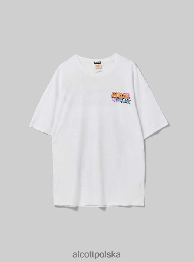 odzież Alcott koszulka z Naruto w3 biały mężczyźni 2TXFF6649