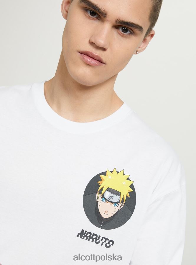 odzież Alcott koszulka z Naruto w3 biały mężczyźni 2TXFF6652