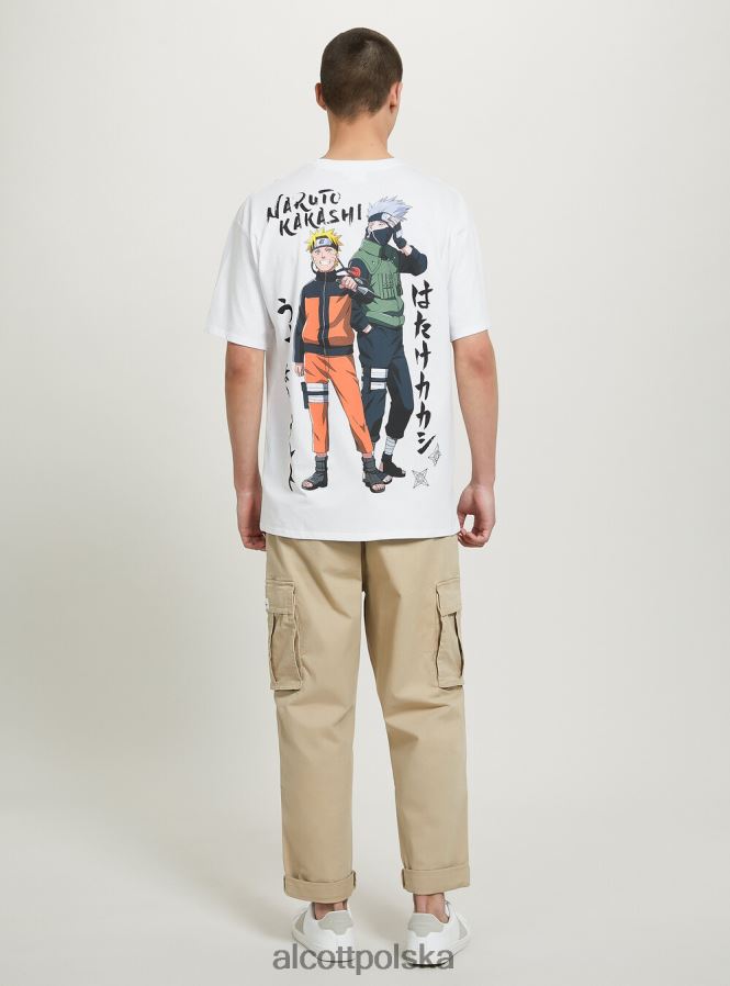 odzież Alcott koszulka z Naruto w3 biały mężczyźni 2TXFF6652
