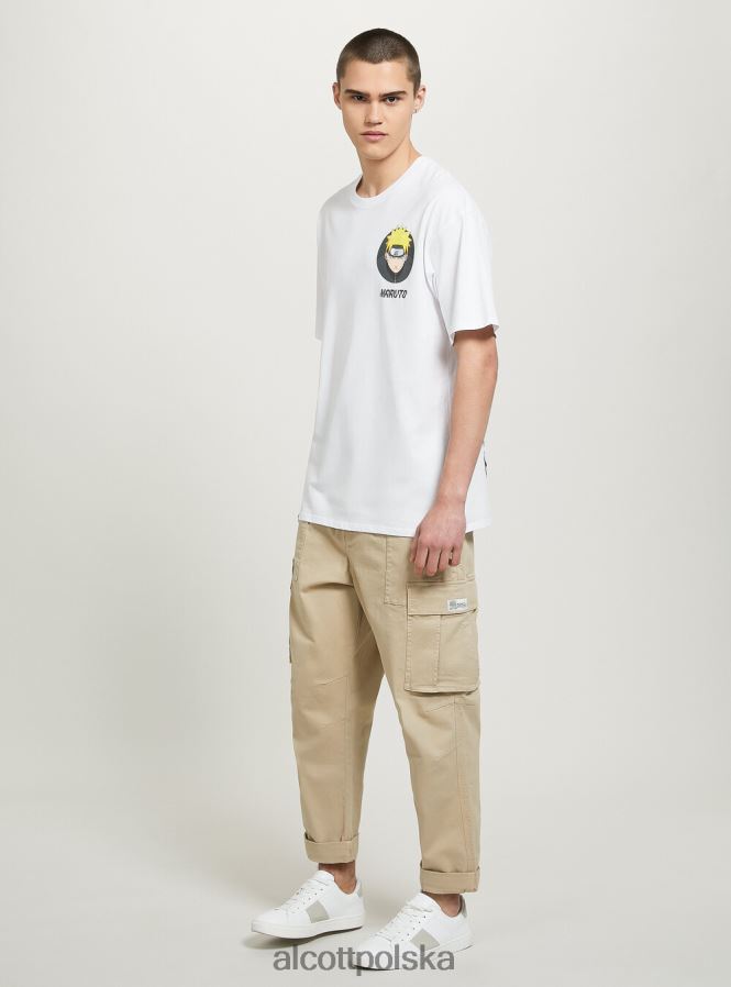 odzież Alcott koszulka z Naruto w3 biały mężczyźni 2TXFF6652