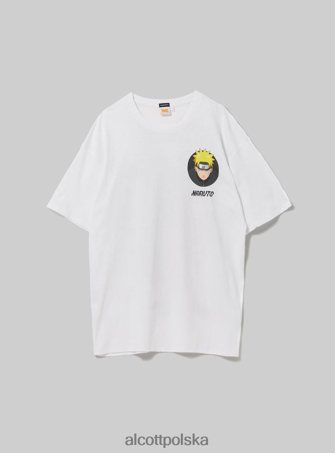 odzież Alcott koszulka z Naruto w3 biały mężczyźni 2TXFF6652
