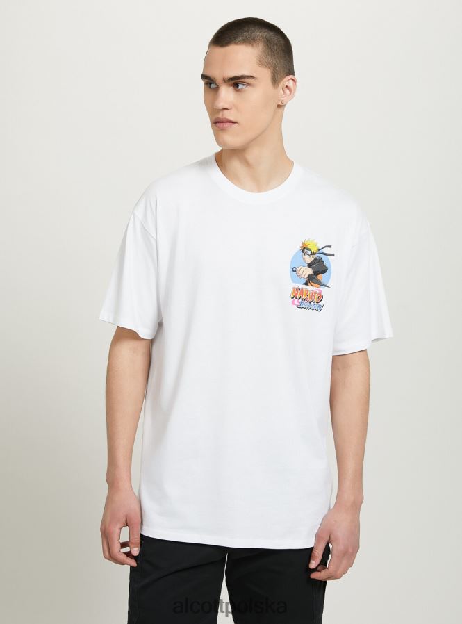 odzież Alcott koszulka z Naruto w3 biały mężczyźni 2TXFF6694