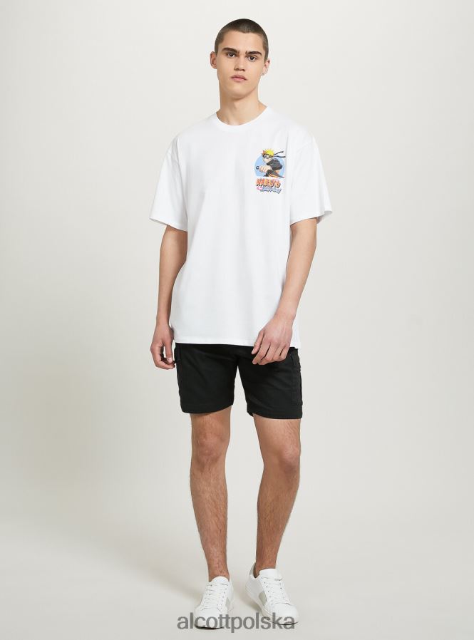 odzież Alcott koszulka z Naruto w3 biały mężczyźni 2TXFF6694