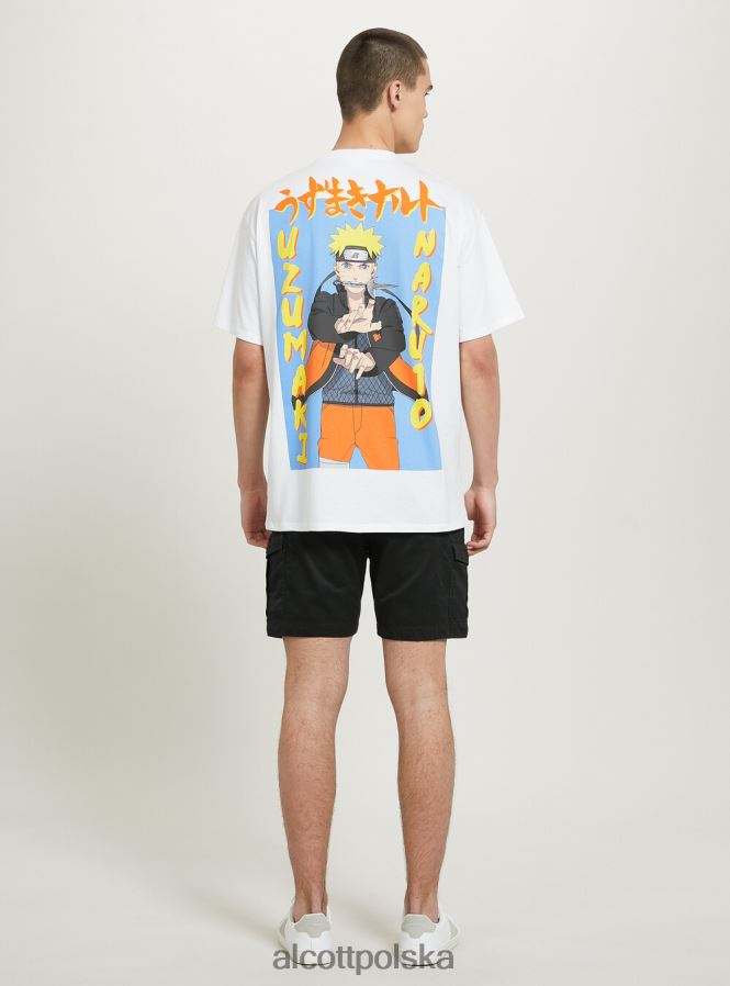 odzież Alcott koszulka z Naruto w3 biały mężczyźni 2TXFF6694