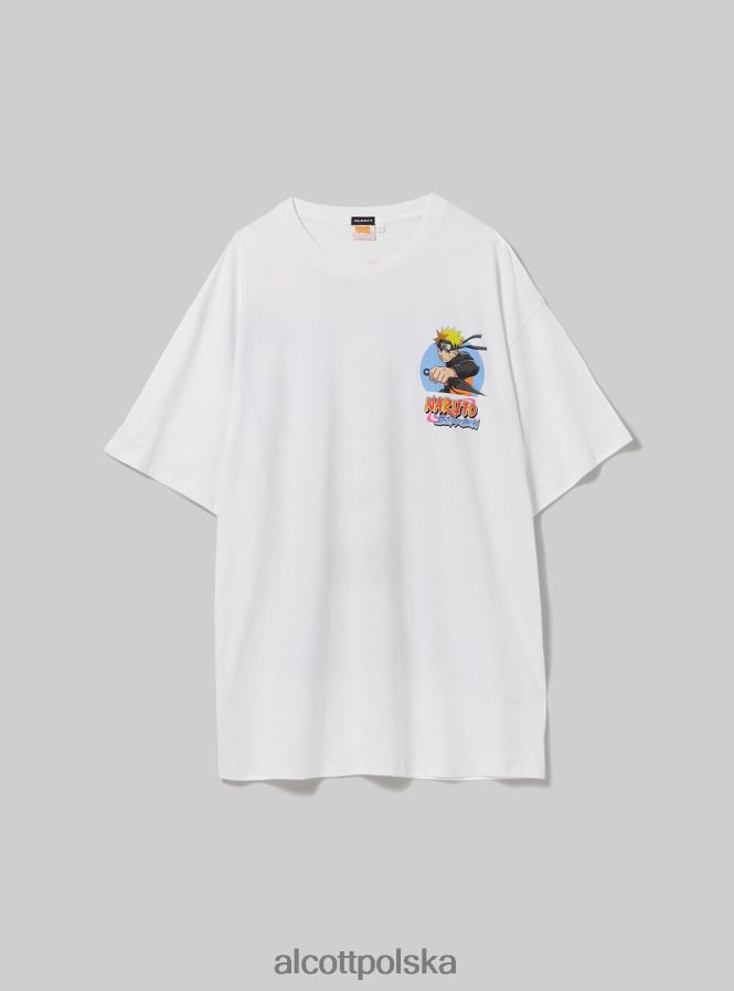 odzież Alcott koszulka z Naruto w3 biały mężczyźni 2TXFF6694