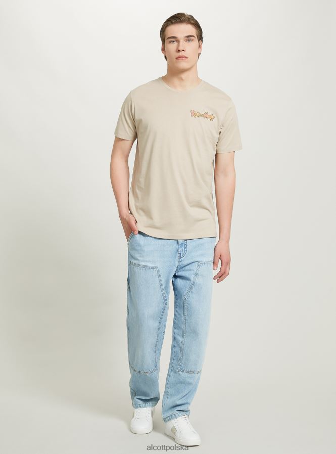 odzież Alcott koszulka z Rickiem i Mortym bg2 beżowy średni mężczyźni 2TXFF6923