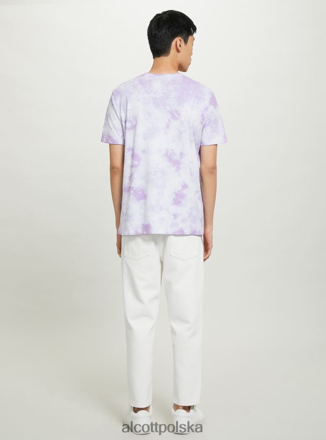 odzież Alcott koszulka z motywem Rolling Stones LC2 liliowy średni mężczyźni 2TXFF61101