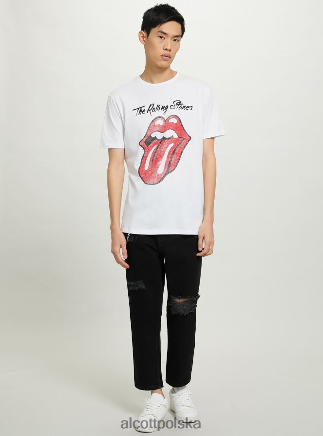 odzież Alcott koszulka z motywem Rolling Stones bk1 czarny mężczyźni 2TXFF61030