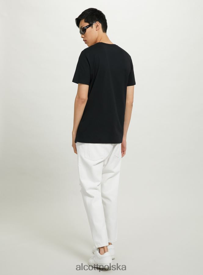 odzież Alcott koszulka z motywem Rolling Stones bk1 czarny mężczyźni 2TXFF6790