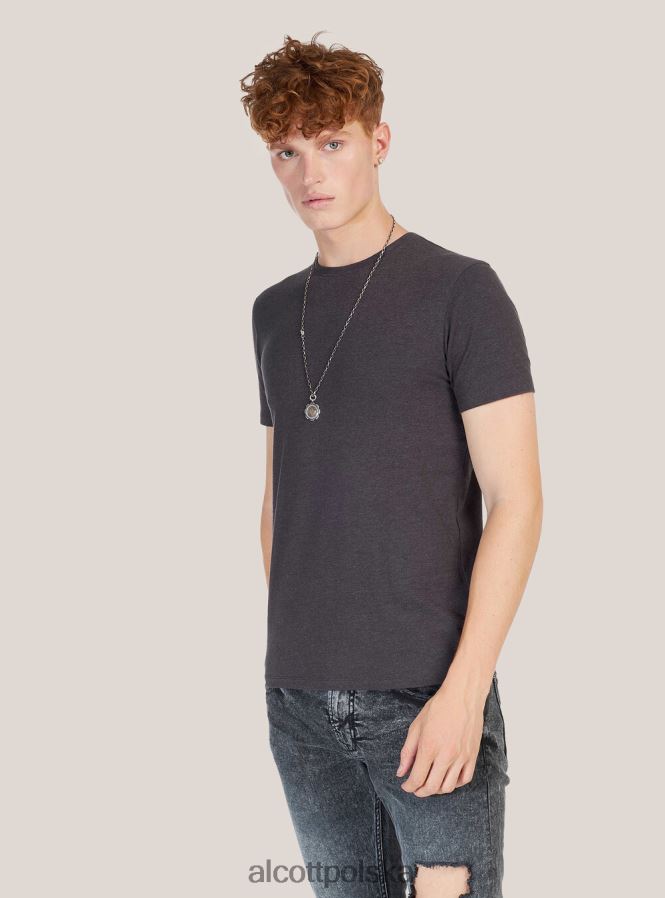 odzież Alcott koszulka z nadrukiem czarny mężczyźni 2TXFF6859