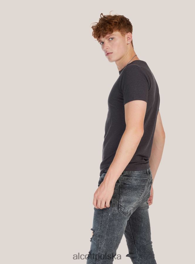 odzież Alcott koszulka z nadrukiem czarny mężczyźni 2TXFF6859