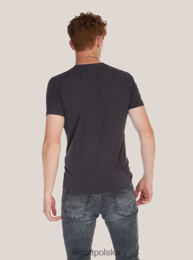 odzież Alcott koszulka z nadrukiem czarny mężczyźni 2TXFF6859