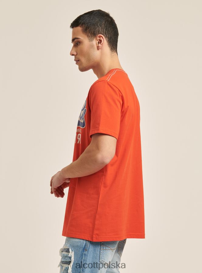 odzież Alcott koszulka z nadrukiem logo niebieski mężczyźni 2TXFF61199