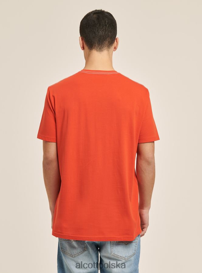 odzież Alcott koszulka z nadrukiem logo niebieski mężczyźni 2TXFF61199