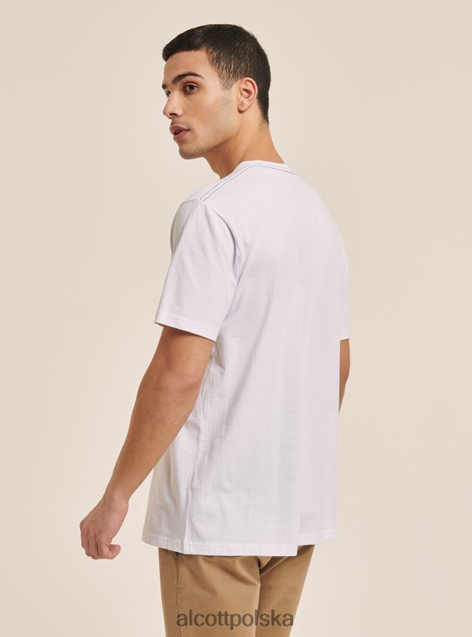 odzież Alcott koszulka z nadrukiem logo niebieski mężczyźni 2TXFF6609