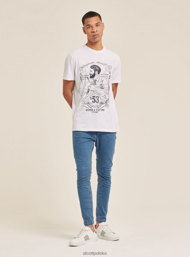 odzież Alcott koszulka z nadrukiem pośrodku czarny mężczyźni 2TXFF6958