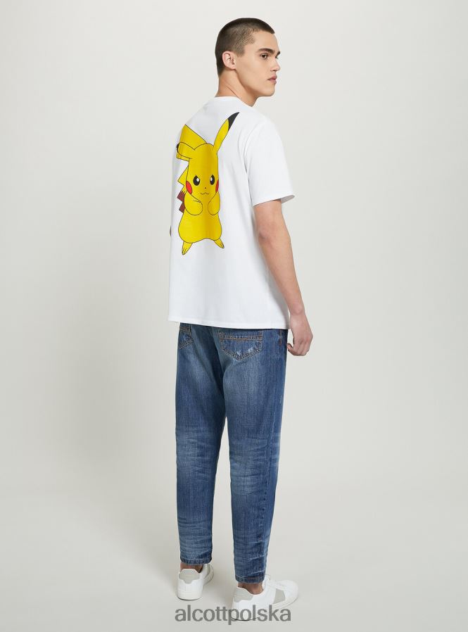 odzież Alcott koszulka z pokemonami w3 biały mężczyźni 2TXFF6643