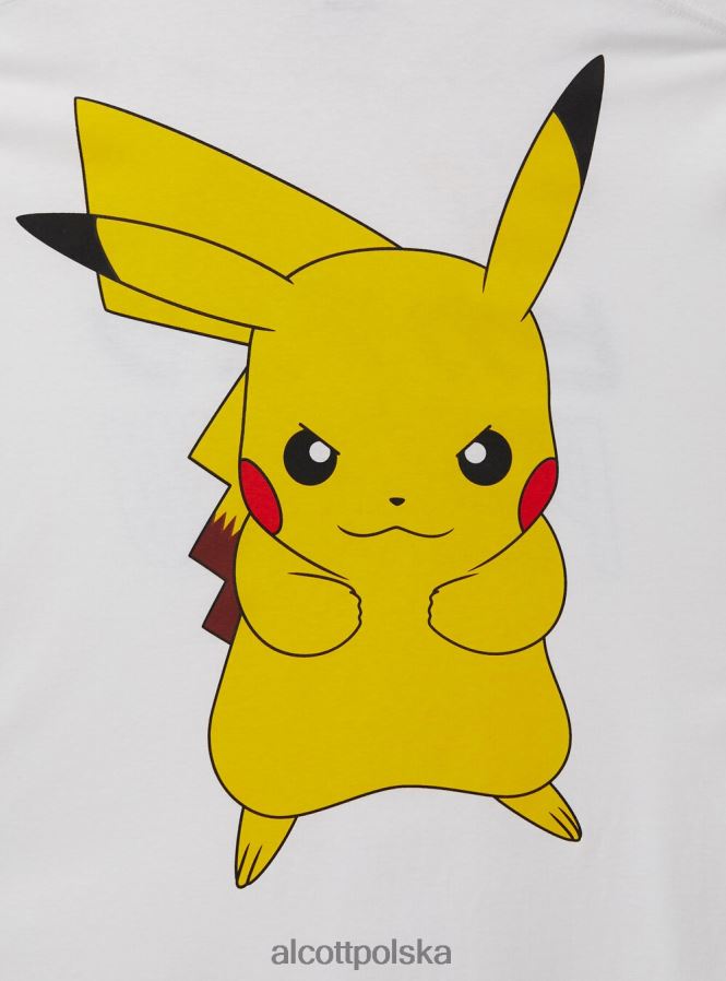 odzież Alcott koszulka z pokemonami w3 biały mężczyźni 2TXFF6643