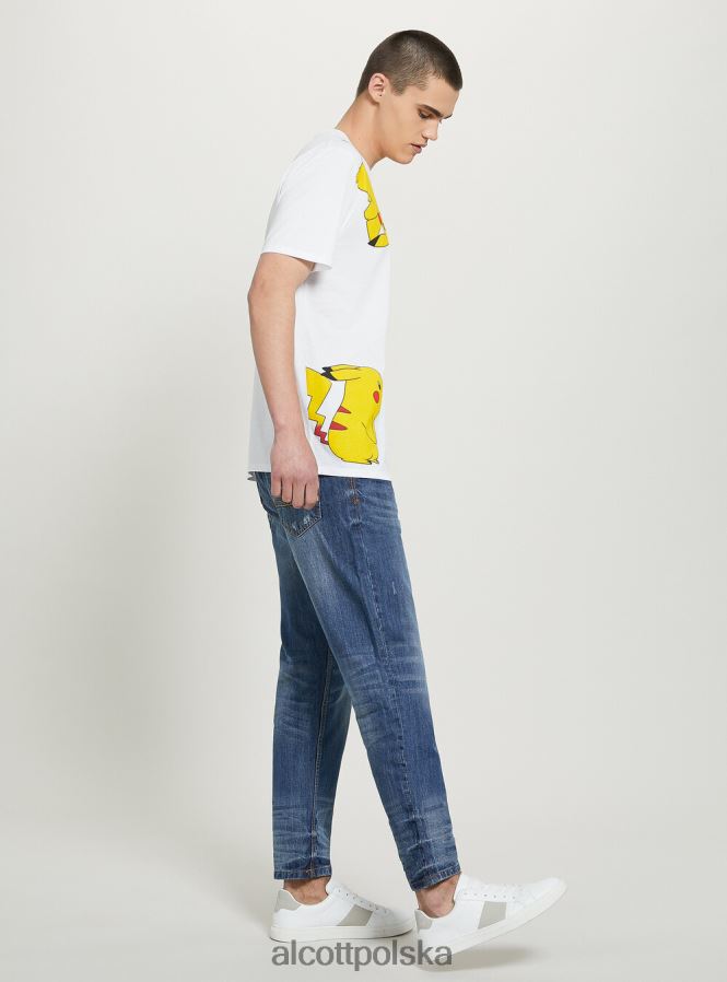 odzież Alcott koszulka z pokemonami wh1 ecru mężczyźni 2TXFF6642