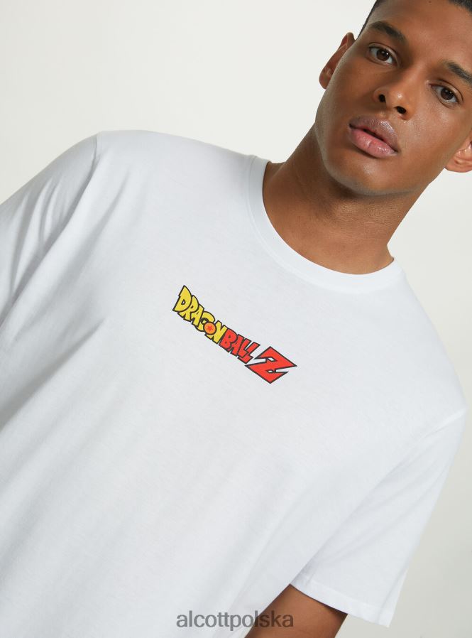 odzież Alcott koszulka ze smoczą kulą w3 biały mężczyźni 2TXFF61104