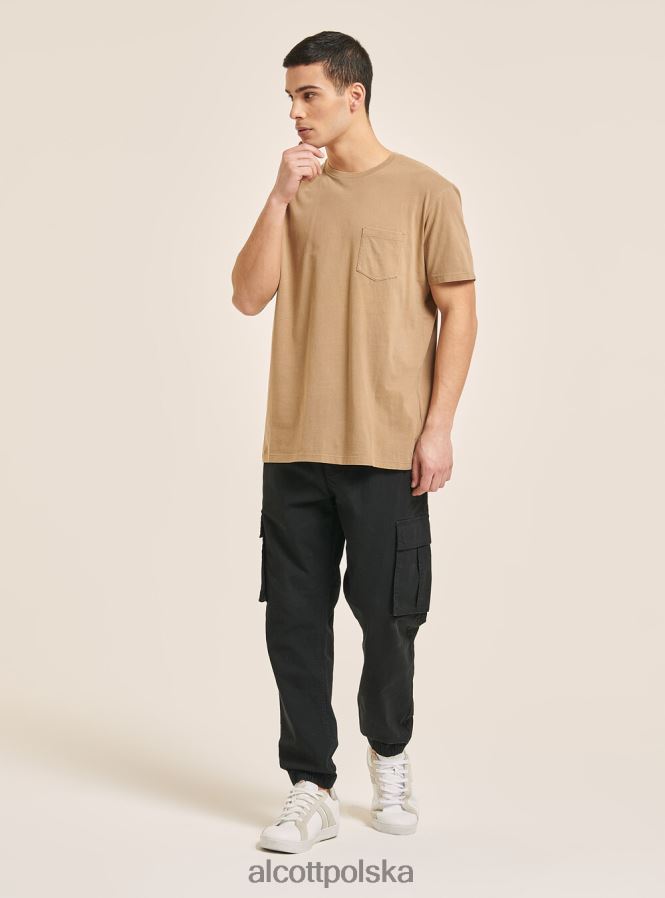 odzież Alcott maglietta girocollo con taschino in cotone c0214 niebieski mężczyźni 2TXFF61143